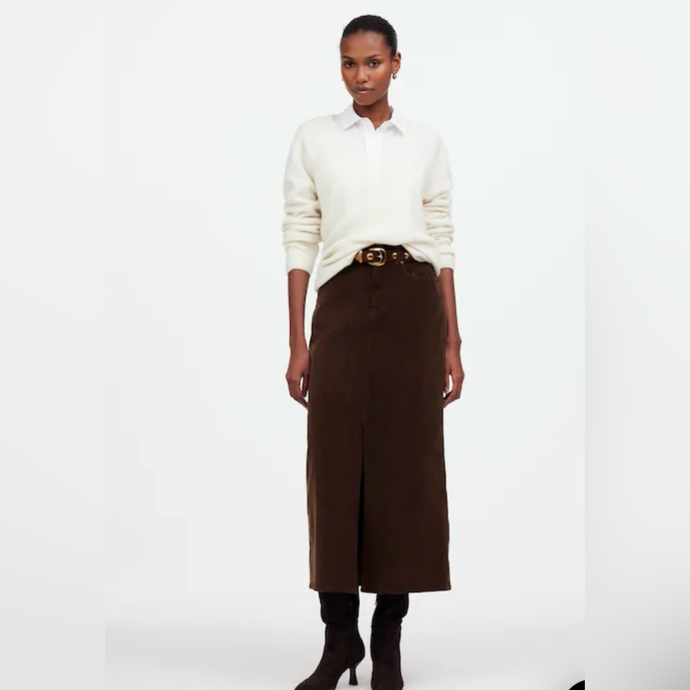 Madewell Brown Midi Skirt